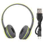 Casque audio bluetooth r�ducteur de bruit pliable avec micro pour jeux et musique - vert