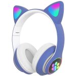 Casque bluetooth pour enfants avec micro, �couteurs sans fil oreilles de chat pour filles et gar�ons ...