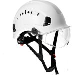Casque de chantier anti - �crasement avec lunettes, casque de protection de construction abs pour chantiers ...