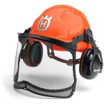 Casque forestier husqvarna classic visire grillage et protecteur d'oreilles