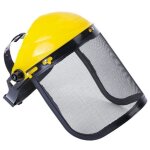Casque de s�curit� avec visi�re int�grale en maille pour d�broussaillage et abattage prote