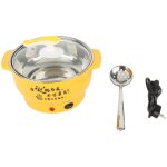 Casserole �lectrique 1. 8l 400 - 800w acier inoxydable 2 programmes s�curit� surchauffe jaune