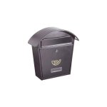 Bo�te aux lettres porte - revues s�rie 'chalet' en fonte peinte en gris