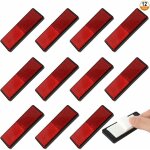 Catadioptres rectangulaires, 12 pcs catadioptres de s�curit� sont utilis�s, r�flecteur signalisation ...