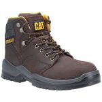 Chaussures de s�curit� hautes ? caterpillar striver marron s3 src ? tige cuir nubuck & nylon waterproof ...