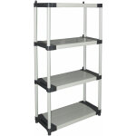 Idralite - tagre modulaire gris en rsine 4 tablettes h 85 cm armoire  chaussures