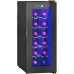 Cave � vin 12 bouteilles 30l thermo�lectrique silencieuse - porte verre, �clairage led, �cran tactile ...