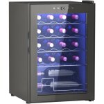 Cave � vin 20 bouteilles 53l t. 5 - 18�c �clairage led �cran tactile num�rique porte verre anti - uv ...