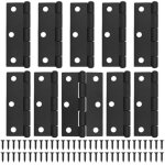 Ccykxa - 10 charni�res de porte noires - 75mm (3 inch) charni�res de porte de placard avec 60 vis noires ...