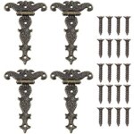Ccykxa - 4 pi�ces charni�re r�tro, charni�res d�coratives en bronze r�tro avec vis de montage, convient ...