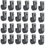 Ccykxa 50pcs kayak j crochets en nylon noir, crochets d'arrimage kayaks en plastique durable, crochets ...