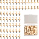 Ccykxa �pingles en bois 50 pi�ces, punaises pour tableau, clous � t�te d'agrafes en acier, punaises pour ...