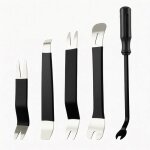Ccykxa kit d'outils de d�montage automobile, 5 cales m�talliques pour garnitures + outil de levier, kit ...