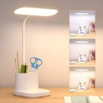 Ccykxa lampe de bureau led, lampe de lecture dimmable 3 modes, usb lampe de bureau pour enfants, avec ...
