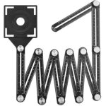 Ccykxa r�gle de mesure multi - angles gunpla, 12 styles de c�t�s avec gabarit d'angle, trous de positionnement ...