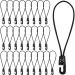 Ccykxa sangles de tension noires avec crochets, 25 sangles de tension en caoutchouc, 4 mm, 15 cm, tendeurs ...