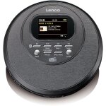 Cd - 500 - lecteur cd portable avec bluetooth, radio dab + , fonction audiobook, batterie int�gr�e, noir ...
