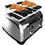 Cecotec ? grille - pain 1700 w ? 4 fentes larges 3, 8 cm ? supports pour viennoiseries ? plateau ramasse ...
