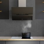 Cecotec hotte d�corative bolero flux dt 608010 glass black a + +