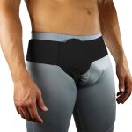 Ceinture herniaire unilat�rale ajustable pour homme et femme, avec coussinets de compression amovibles ...