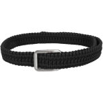 Ceinture militaire tress�e � la main pour randonn�e et camping - corde parapluie de survie noire