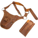 Ceinture � outils de jardin en cuir v�ritable pour hommes femmes pochette de ganening fleuriste organisateur ...