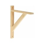 Equerre solo bois brut naturel, h. 28 x p. 32 cm - centrale brico