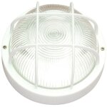 Hublot e27 avec grillage, max 60 w, sans ampoule, rond, blanc - centrale brico