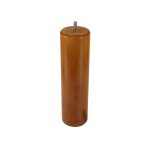Centrale brico - pied lit / sommier cylindrique 68x250mm - h�tre teint� marron