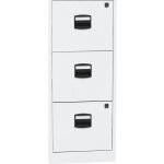 Certeo - bisley, classeur pour dossiers suspendus pfa, 3 tiroirs, blanc