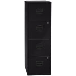 Certeo - bisley, classeur pour dossiers suspendus pfa, 4 tiroirs, noir