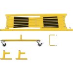 Certeo - crashstop, barri�re extensible, support mural, 2 roulettes,