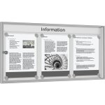 Certeo - frankel kaiserkraft, vitrine conomique, blanc gris, format