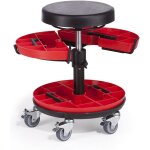 Certeo - meychair, tabouret, avec 2 bacs  outils, assise en mousse de