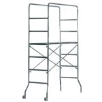 Chafaudage en acier galvanis h220 cm avec des roues multiples pas en place de 30 kg