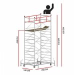 Echafaudage titanium pro (hauteur de travail 6, 20 m)