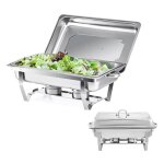 Chafing dish 9l buffets chauffants en acier inoxydable avec porte - combustible pour maison restaurants ...