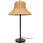 La chaise longue - lampe � poser avec chapeau en rotin - 41 - 1l - 005