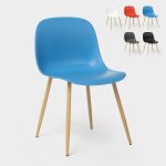 Chaises scandinave pour cuisine salle � manger et restaurant sleek - bleu