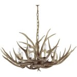 Ideal lux - chalet - lustre  8 ampoules, brun clair, e14