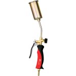 Chalumeau chauffe - gaz en laiton avec robinet pour re'gulation diame'tre 45mm longueur 40cm