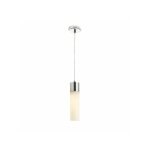 Rendl light - chandelier eight suspension en verre opalin / chrome 230v e27 28w