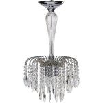 Beliani - chandelier traditionnel vintage suspension lampe cristaux de verre 3 lumi�res m�tal argent ...
