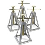 Lot de 4 chandelles de stabilisation ? en aluminium et acier ? charge 900 kg / pièce ? hauteur réglable ... Lot de 4 chandelles de stabilisation ? en aluminium et acier ? charge 900 kg / pièce ? hauteur réglable ...