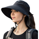 Chapeau de soleil femme � large bord avec rabat cou et protection uv, id�al pour randonn�e, v�lo et activit�s ...