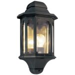 Chapel - demi - lanterne murale ext�rieure � 1 ampoule noire ip44, e27 - elstead