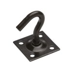 Crochet fixe avec platine, diamtre 7 mm