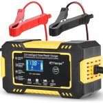 Chargeur de batterie intelligent 12v 6a, chargeur batterie moto avec �cran tactile lcd, reconditionnement ...