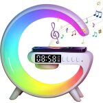 Chargeur sans fil ? lampe en forme de g, chargeur de t�l�phone, r�veil, lampe de chevet, veilleuse � ...
