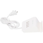 Chargeur usb 4 ports avec support pour t�l�phone android / iphone - adaptateur secteur blanc 100 - 240v ...